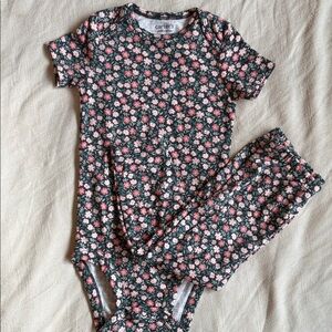 Carter's Pink Floral Bodysuit and Pants Set